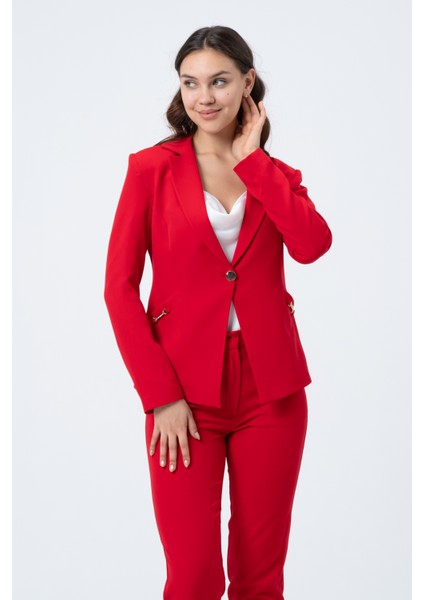 Metal Aksesuar Detaylı Ceket