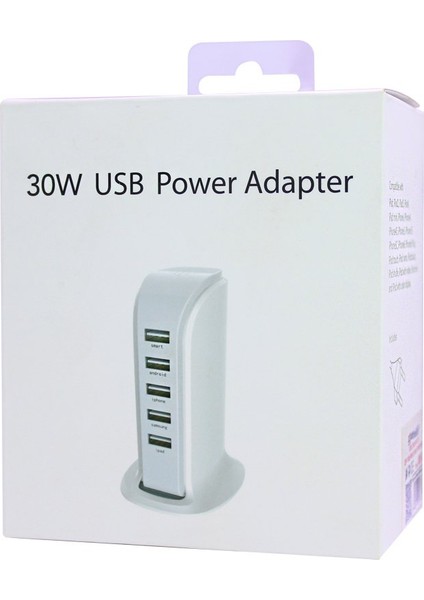 Multiplexer 5 Kanal 5 Volt - 4 Amper - 20 Watt USB Güç Istasyonu
