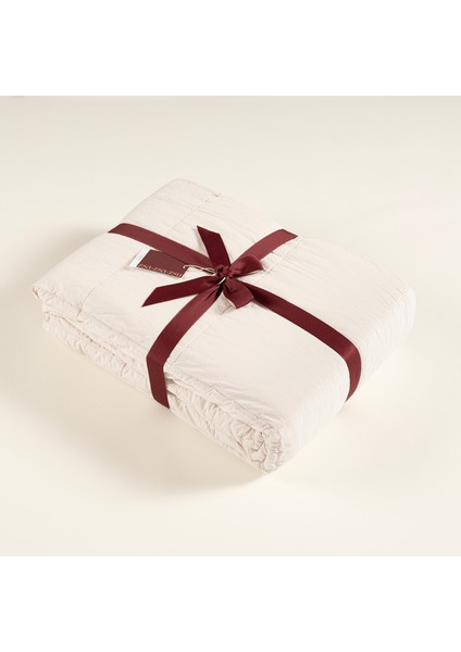 Solıd Kapitoneli Tek Kişilik Pamuk Yatak Örtüsü 160 x 220 cm Krem modelleri