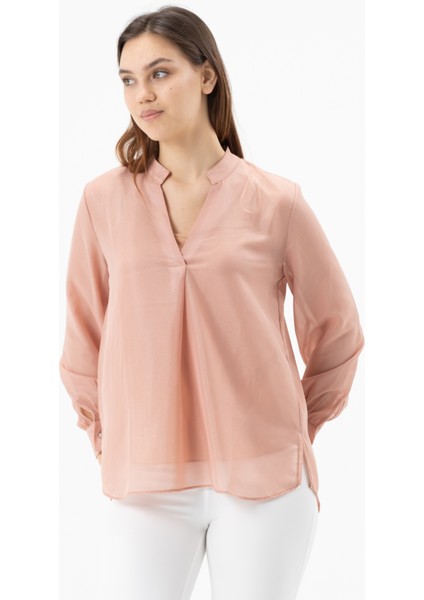 Parıltılı Transparan Bluz