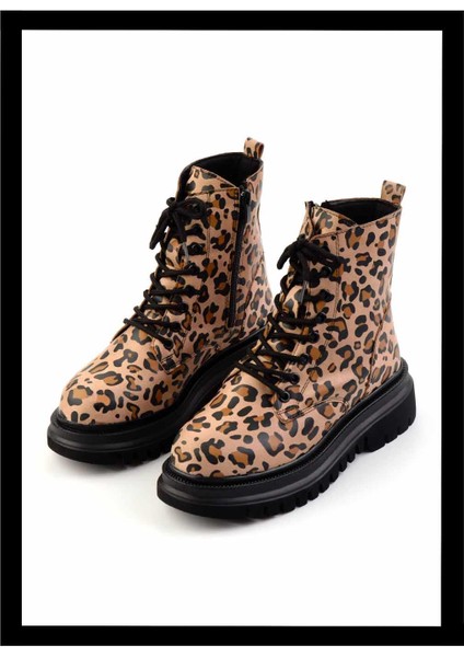 Leopar Süet Kadın Bot & Bootie K02590030602