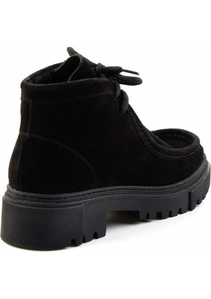 Siyah Süet Hakiki Deri Kadın Bot & Bootie K02041200502 fırsatları