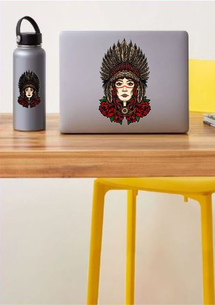 Kızılderili Kadın Sticker Araba Oto Motosiklet Karavan Sticker 00155 modelleri