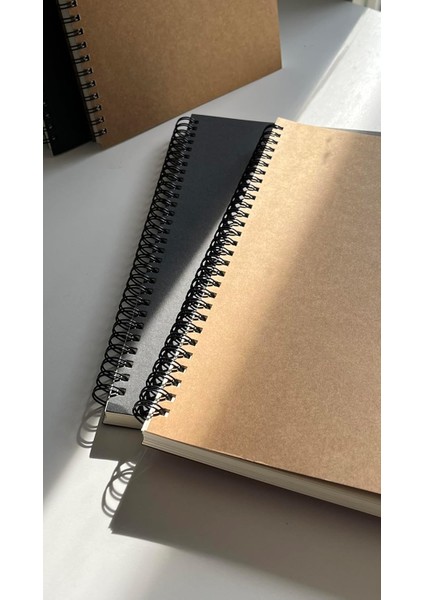 Tanıtım Spiralli Defter, Kraft Kapaklı, B5 Boyutunda (182X257 Mm), 100 Yaprak (Çizgisiz)