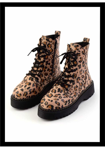 Leopar Süet Kadın Bot & Bootie K02590031202