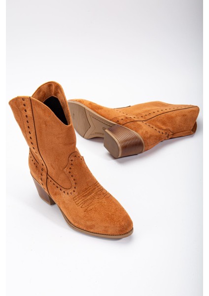 Seyuna Taba Süet Nakışlı Western Kovboy Bot fiyatları