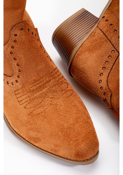 Seyuna Taba Süet Nakışlı Western Kovboy Bot modelleri