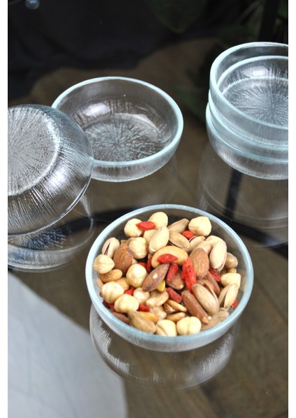 6 Adet Cam Çerezlik Seti ve Kahvaltı Takımı Sunum- 10 cm modelleri