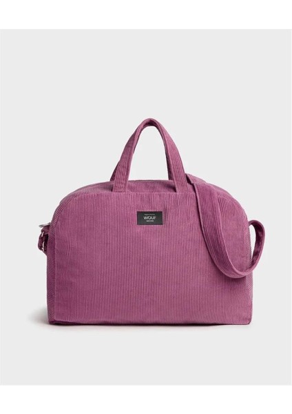 Omuz Çantası Corduroy Weekend Bag Mauve