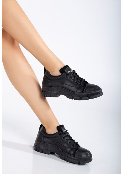 Peqas Siyah Kadın Sneaker Günlük Ayakkabı fırsatları