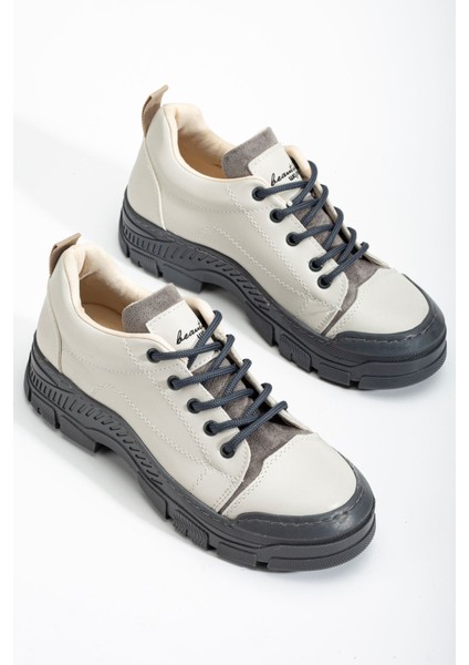 Peqas Gri Kadın Sneaker Günlük Ayakkabı