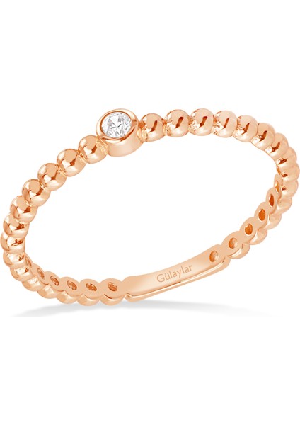 14 Ayar Rose Altın Trend Yüzük