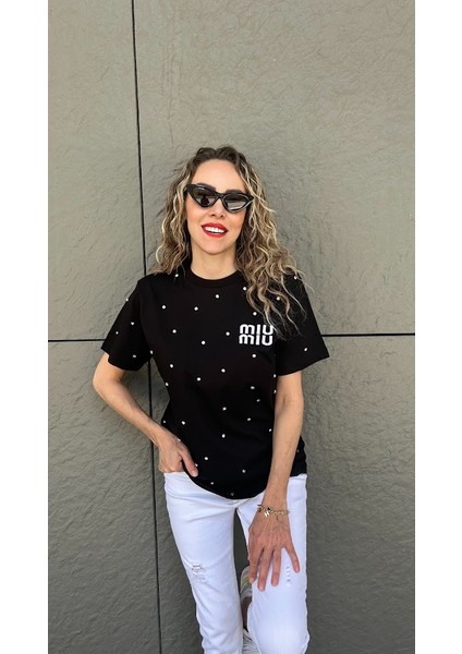 Miu Taşlı T-Shirt