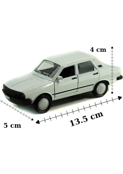 Metal Çek Bırak Toros Araba Beyaz Sesli ve Işıklı ( 1/36 Ölçek ) modelleri