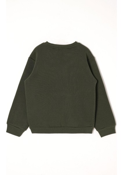 AC Nakışlı Haki Renk Erkek Çocuk Sweat modelleri