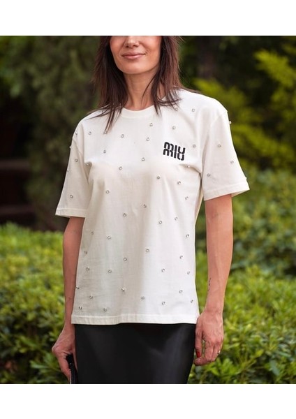 Miu Taşlı T-Shirt