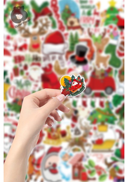 Christmas Kabartmalı Sticker Set Yeni Yıl Çıkartmaları