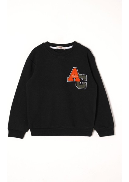 Suzene Ac Nakışlı Siyah Renk Erkek Çocuk Sweat