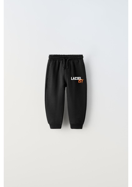 Siyah Istanbul Desenli Kışlık Pamuklu Sweatshirt Eşofman Alt-Üst Takım Unisex indirimleri