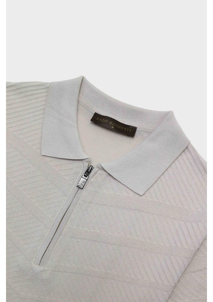 Fermuarlı Polo Yaka Kısa Kol Erkek T-Shirt