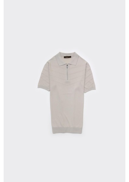 Fermuarlı Polo Yaka Kısa Kol Erkek T-Shirt fiyatları