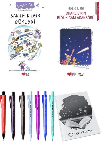 Charlie'nin Büyük Cam Asansörü ve Sakız Kızın Günleri 2'li Set + Hediyeli