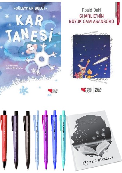 Charlie'nin Büyük Cam Asansörü ve Kar Tanesi 2'li Set + Hediyeli