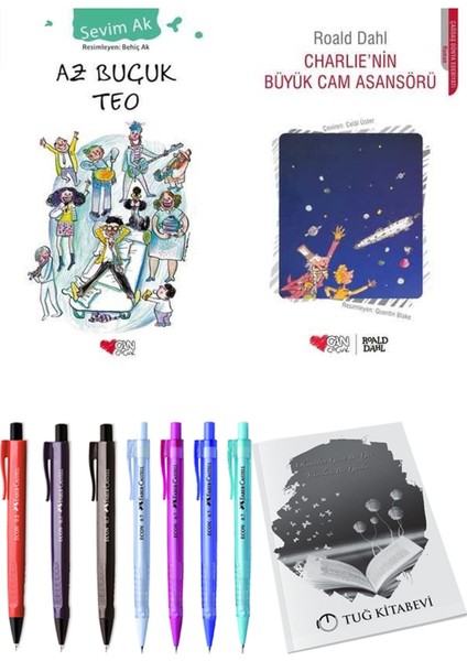 Charlie'nin Büyük Cam Asansörü ve Az Buçuk Teo 2'li Set + Hediyeli