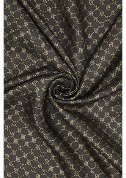Tivil Ipek Monogram Eşarp 37144-AÇIK Kahve Ekru