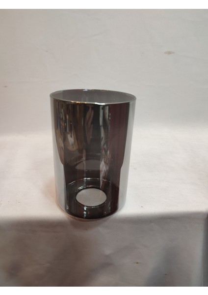 Silindir Avize Camı.düz Füme Renkte (ÇAP:10.00 cm -H:15.00 cm )(NORMAL Ampule Göre)(E.27)