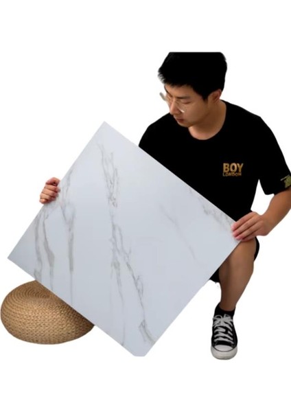 1 m2 3 Adet 60 x 60 cm Floor Yapışkanlı Zemin ve Duvar Kaplama Paneli - Arkası Kauçuklu Pvc 605