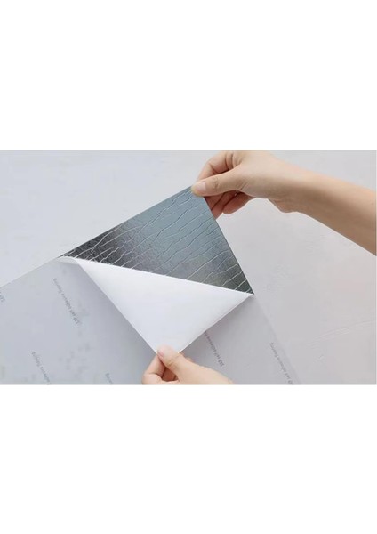 1 m2 3 Adet 60 x 60 cm Floor Yapışkanlı Zemin ve Duvar Kaplama Paneli - Arkası Kauçuklu Pvc 605