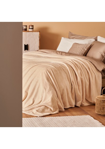 Shelly Wellsoft Çift Kişilik Battaniye Latte (200X220 Cm) fırsatları