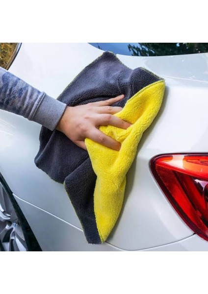 Mikrofiber Çift Taraflı Süper Emici Ekstra Hassas Araç Kurulama Yıkama Temizlik Bezi