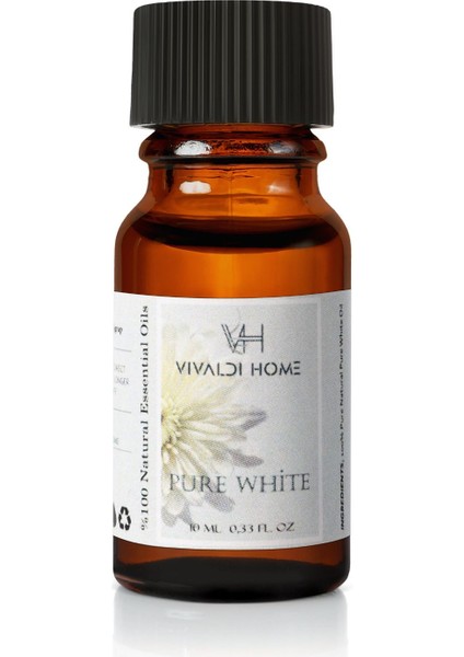 Pure White Aromaterapi Uçucu Yağ Esansiyel Buhurdanlık Yağı 10ML