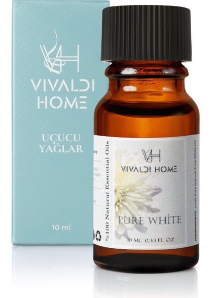 Pure White Aromaterapi Uçucu Yağ Esansiyel Buhurdanlık Yağı 10ML