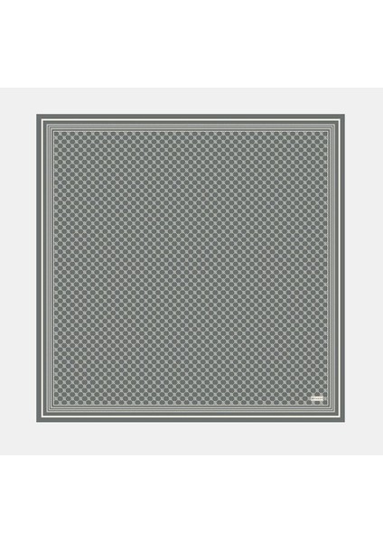 Tivil Ipek Monogram Eşarp 37144-AÇIK Kahve Ekru