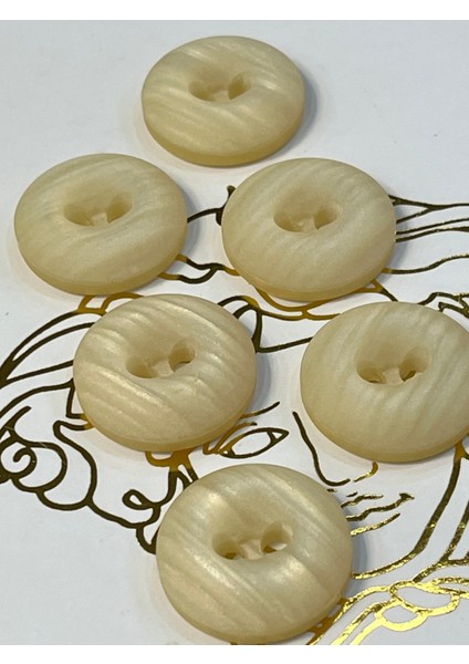 Krem Renk 6lı Kaban Düğme SETI(36BOY) fiyatları