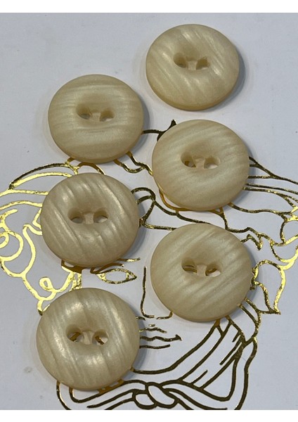 Krem Renk 6lı Kaban Düğme SETI(36BOY) modelleri