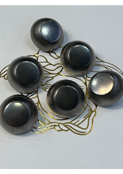 Siyah Büyük Boy Alttan Ayaklı 6lı Kaban Düğme Seti modelleri