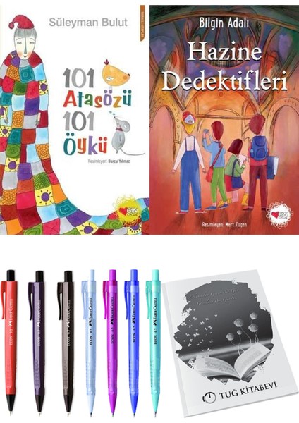 Hazine Dedektifleri ve 101 Atasözü 101 Öykü Süleyman Bulut 2'li Set + Hediyeli