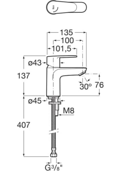 Victoria Plus Lavabo Bataryası Parlak Krom Renk A5A324FC0K