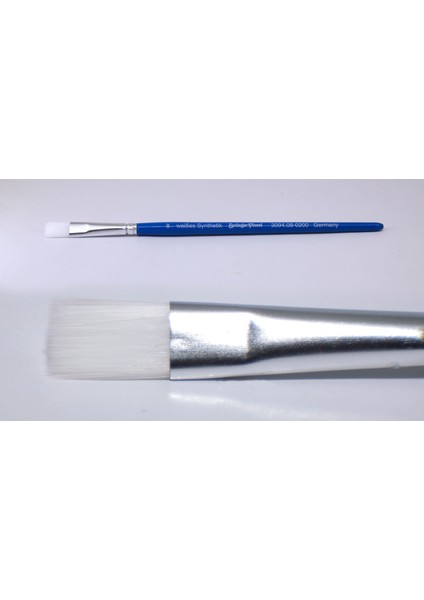Hobbypinsel Sentetik Beyaz Yassı Kıllı Fırça 08