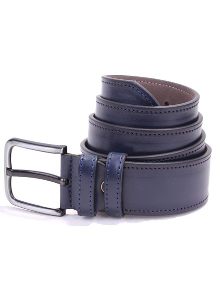 DMK26-459 Lacivert 4.5 cm Suni Deri Erkek Kemer modelleri