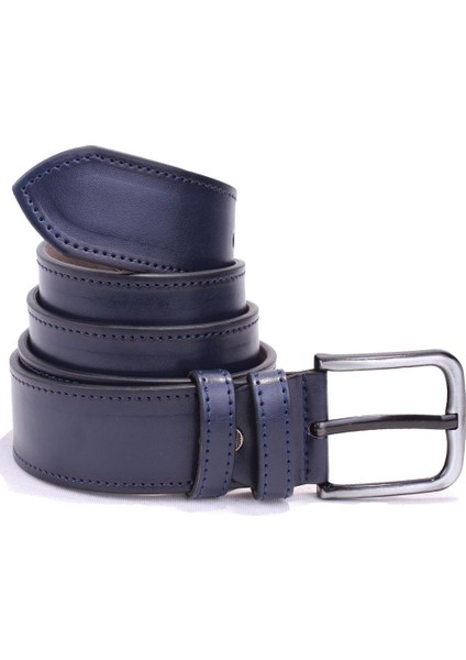 DMK26-459 Lacivert 4.5 cm Suni Deri Erkek Kemer fırsatları