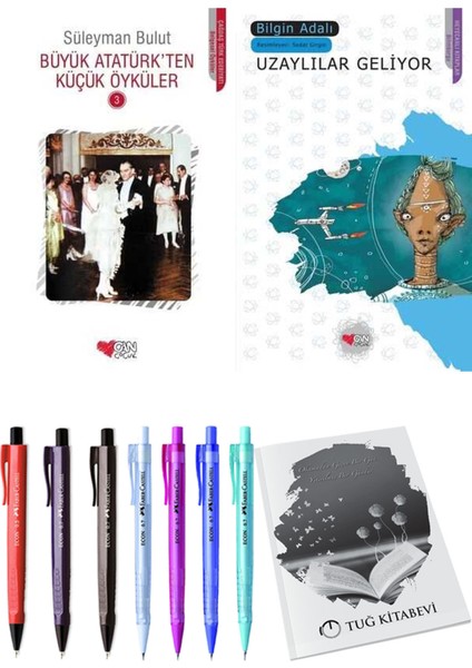 Uzaylılar Geliyor ve Büyük Atatürk'ten Küçük Öyküler 3 2'li Set + Hediyeli