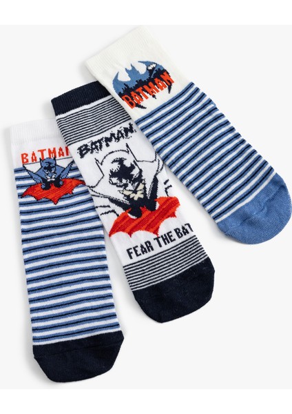 3'Lü Batman Baskılı Çorap Seti Lisanslı
