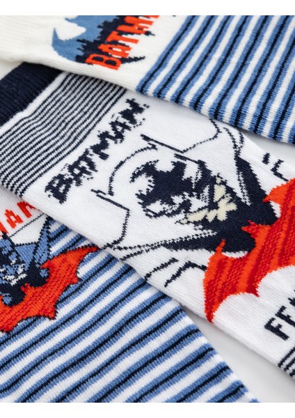 3'Lü Batman Baskılı Çorap Seti Lisanslı modelleri