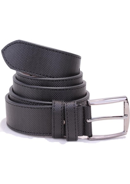 DMK26-354 Siyah 4 cm Suni Deri Erkek Kemer