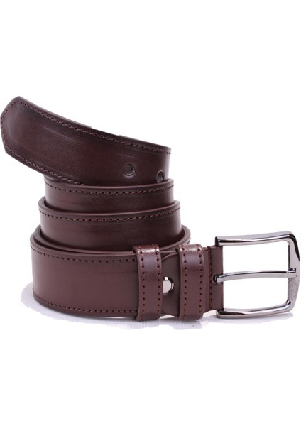 DMK26-354 Kahve 4 cm Suni Deri Erkek Kemer fırsatları